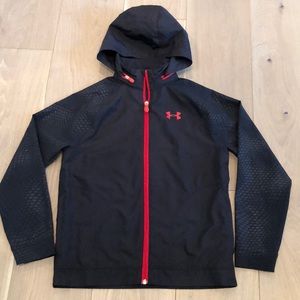 Under Armour light jacket black Medium boys 10 12